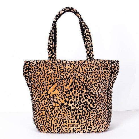 バッグ 横浜ナナ 湘南ナナ  NANA トートポケットバッグ ジャガー2柄 ベージュクロ nn-ttp5-A